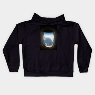 View from a plane window over Borneo Kids Hoodie